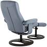 7_Bruce Bermuda Gray Faux Leather Swivel Recliners and Ottomans Set of 2 more views