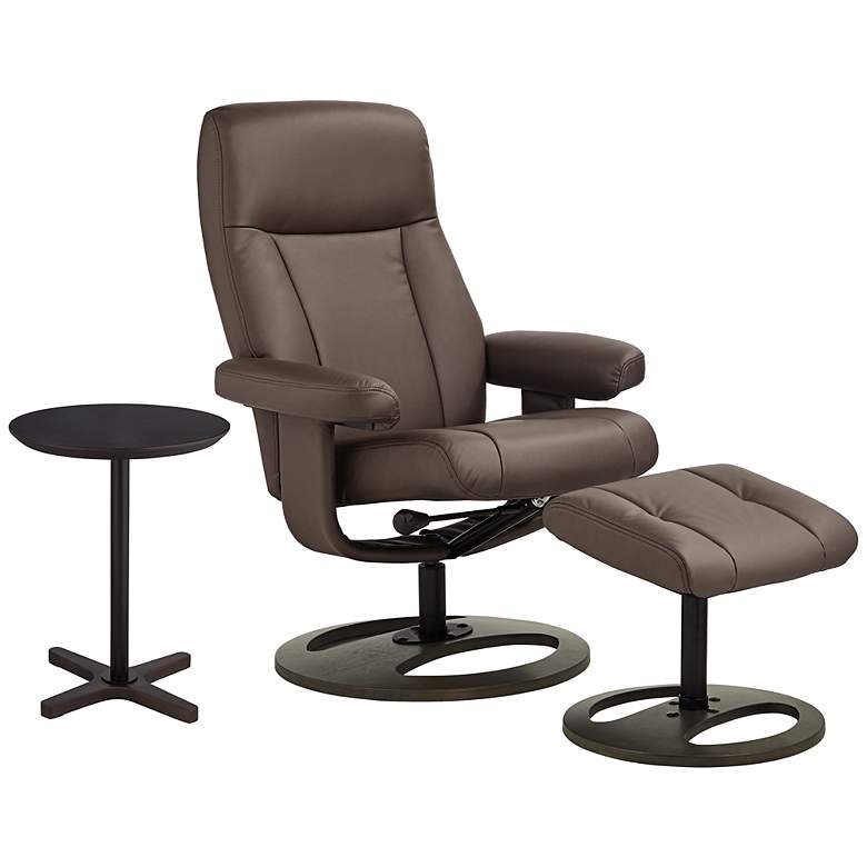 Image 1 Bruce Chocolate and Slate 2-Piece Recliner and Table Set