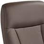 Bruce Chocolate Faux Leather Swivel Recliner and Ottoman