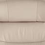3_Bruce Mushroom Faux Leather Swivel Recliner and Slanted Ottoman more views