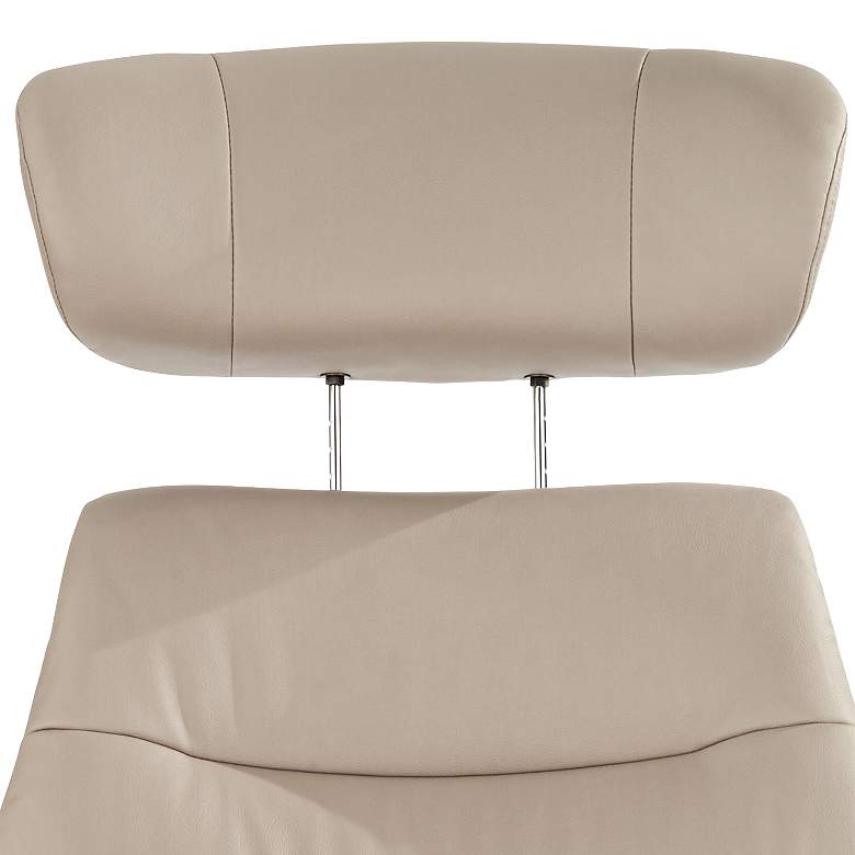 Image 5 Bruce Mushroom Faux Leather Swivel Recliner and Slanted Ottoman more views