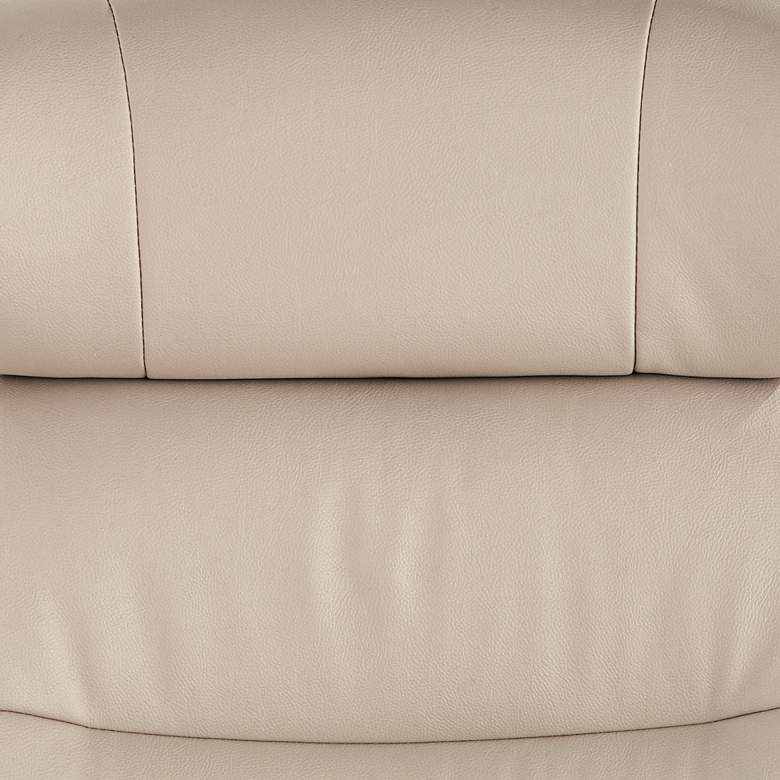 Image 2 Bruce Mushroom Faux Leather Swivel Recliners and Ottomans Set of 2 more views