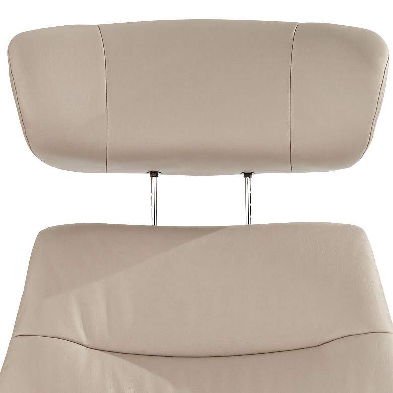 Image 4 Bruce Mushroom Faux Leather Swivel Recliners and Ottomans Set of 2 more views