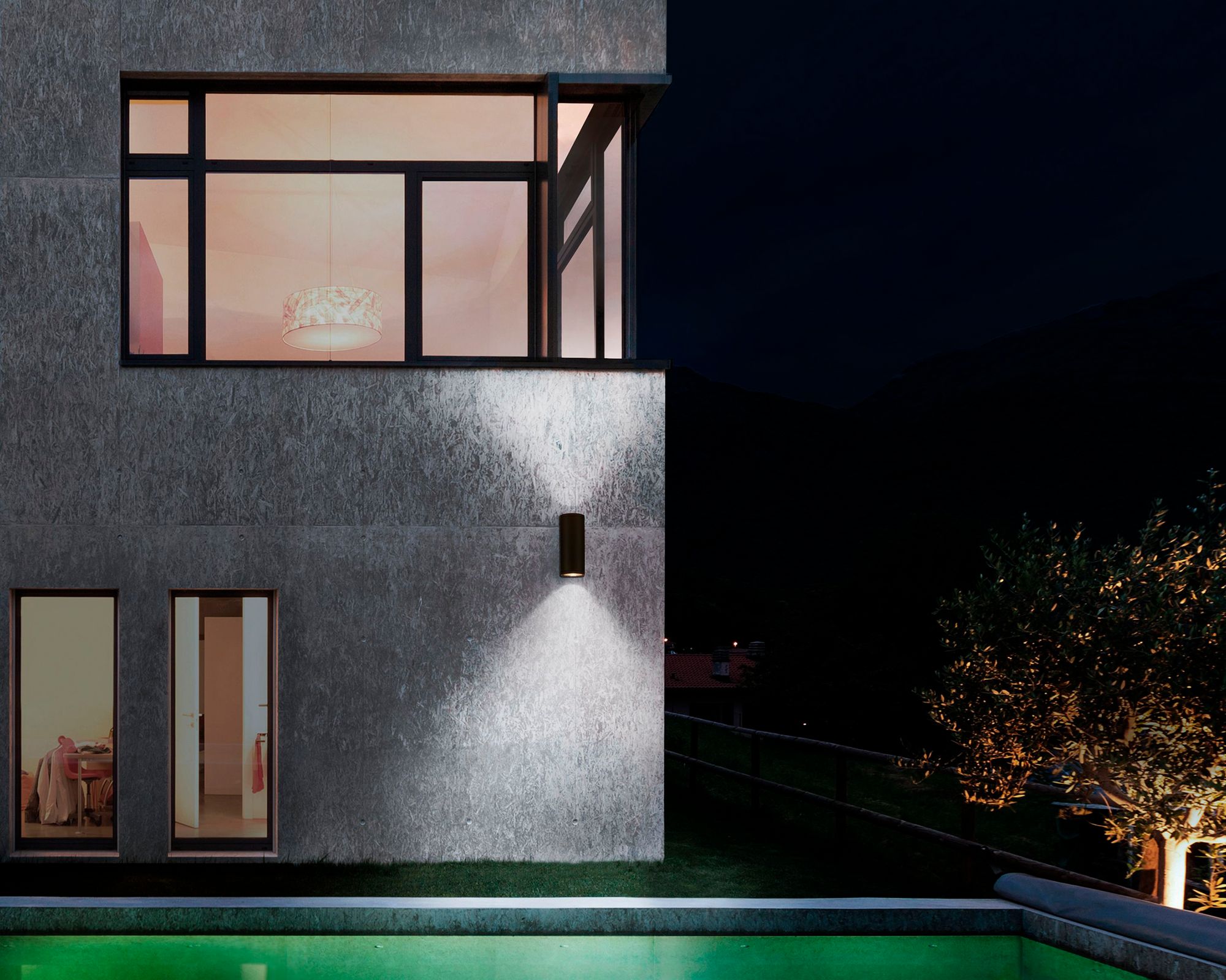 Image 6 Bruck 13" High Silver Up and Down Cylinder Outdoor Wall Sconce more views