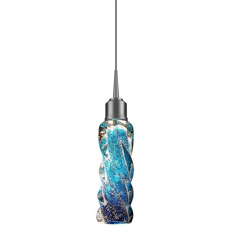 Image 1 Bruck Aria 2" Wide Matte Chrome LED Mini Pendant