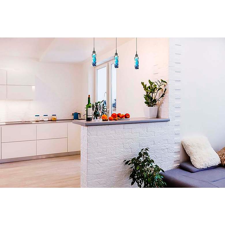 Image 3 Bruck Aria 2" Wide Matte Chrome LED Mini Pendant more views