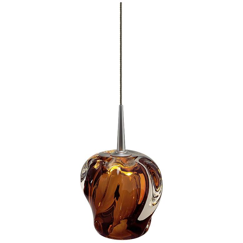 Image 1 Bruck Aurora 4 1/2"W Chrome and Amber 3000K LED Mini Pendant