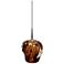 Bruck Aurora 4 1/2"W Chrome and Amber 3000K LED Mini Pendant