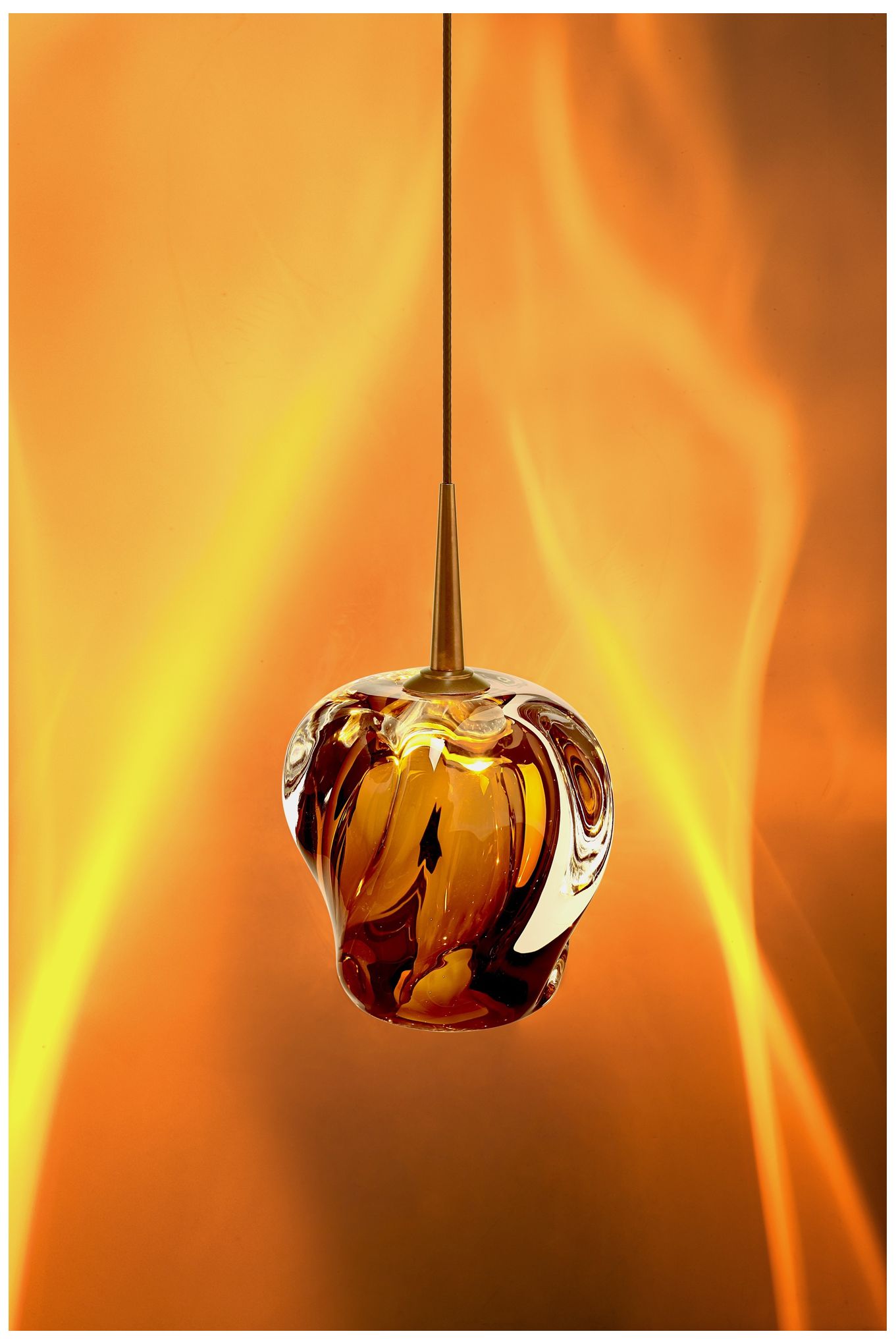 Image 4 Bruck Aurora 4 1/2"W Chrome and Amber 3000K LED Mini Pendant more views