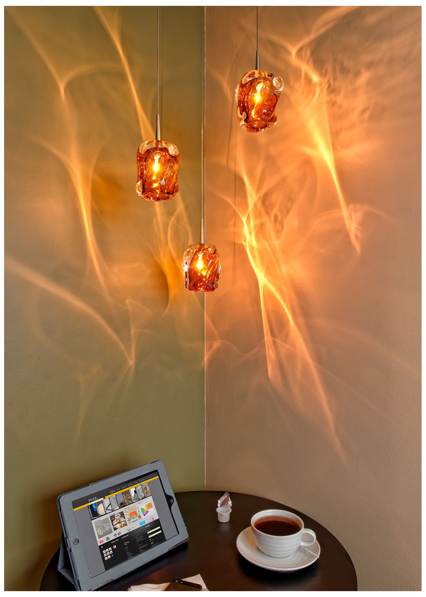 Image 5 Bruck Aurora 4 1/2"W Chrome and Amber 3000K LED Mini Pendant more views