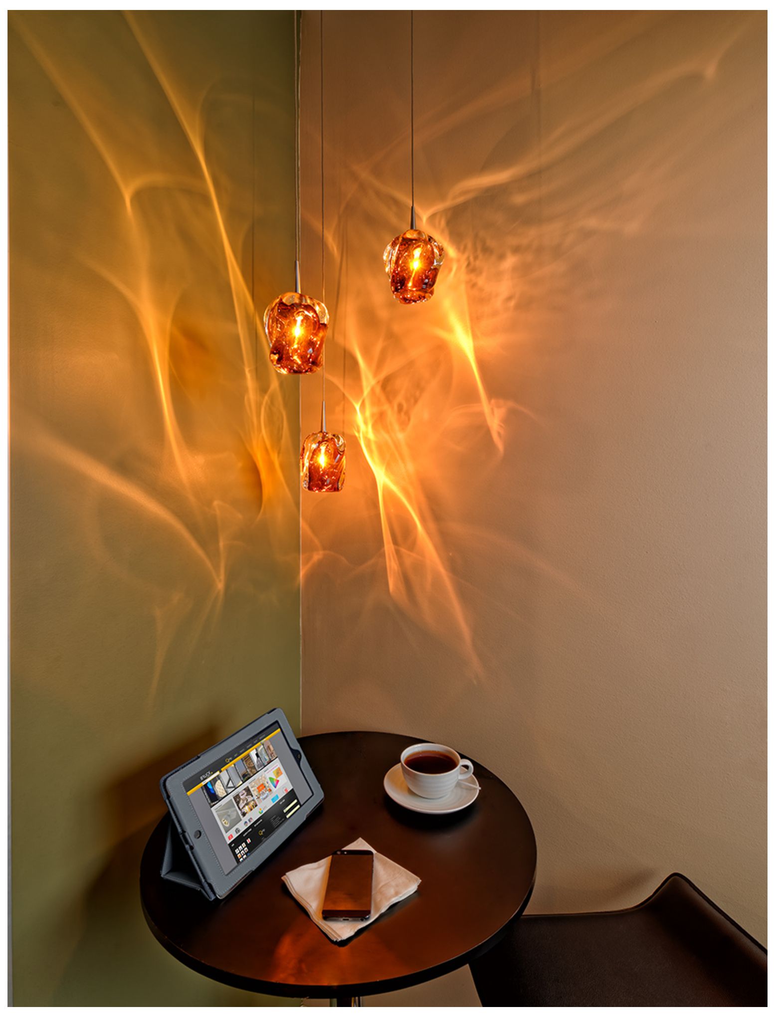 Image 6 Bruck Aurora 4 1/2"W Chrome and Amber 3000K LED Mini Pendant more views