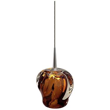 Bruck Aurora 4 1/2"W Chrome and Amber 3000K LED Mini Pendant