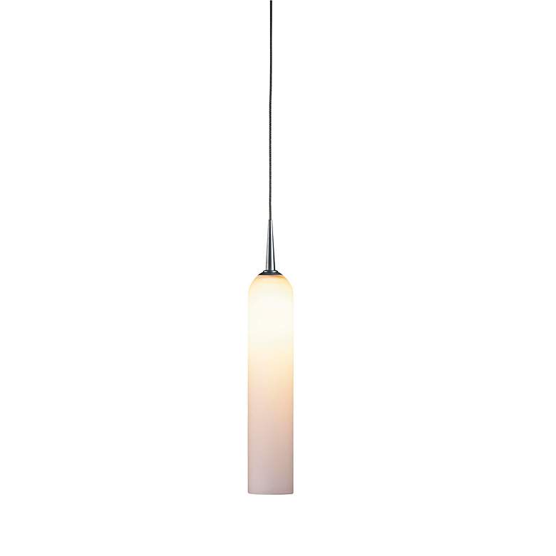 Image 3 Bruck Candle 2" Wide White Matte Chrome LED Mini Pendant more views
