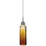 1_Bruck Capella 2" Wide Chrome Amber Glass LED Mini Pendant