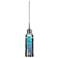 Bruck Capella 9.7" High Chrome and Handcrafted Blue Glass LED Pendant