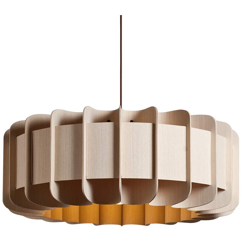 Image 1 Bruck Clarissa 29 1/4" Wide Ash Wood Pendant Light