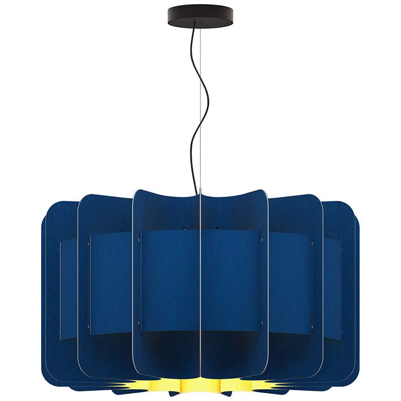 Image 1 Bruck Clarissa 29 3/4" Wide Blue and Ash Wood Pendant Light