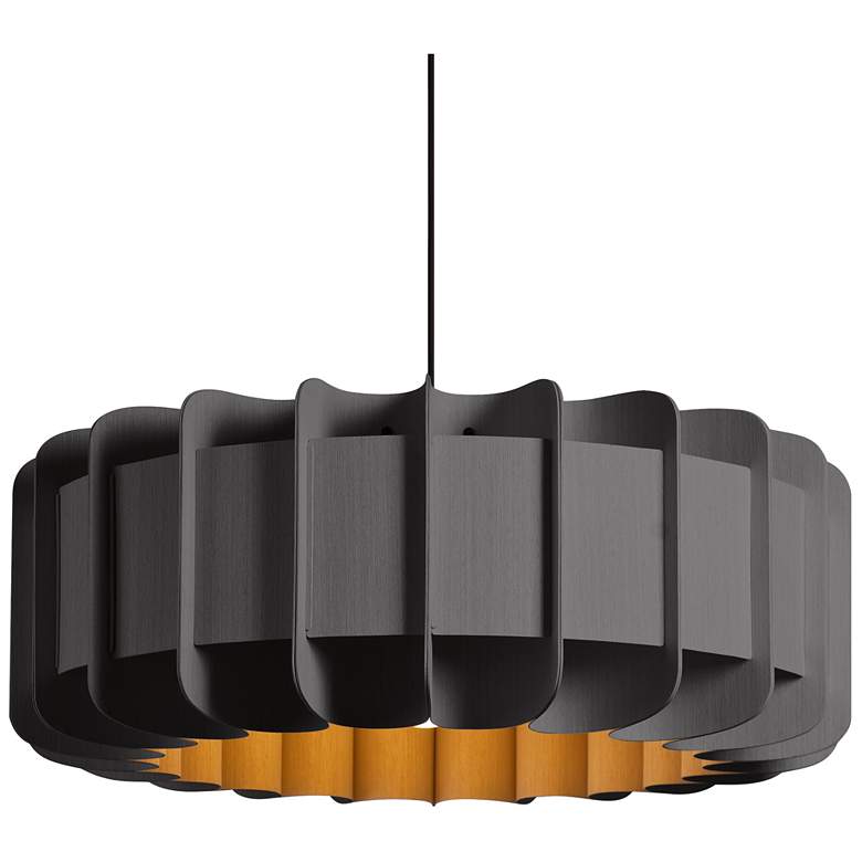 Image 1 Bruck Clarissa WEP 29" Wide Black Ebony Shade Pendant