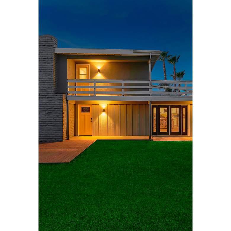 Image 5 Bruck Cylinder 8" High Anthracite LED Outdoor Wall Light more views
