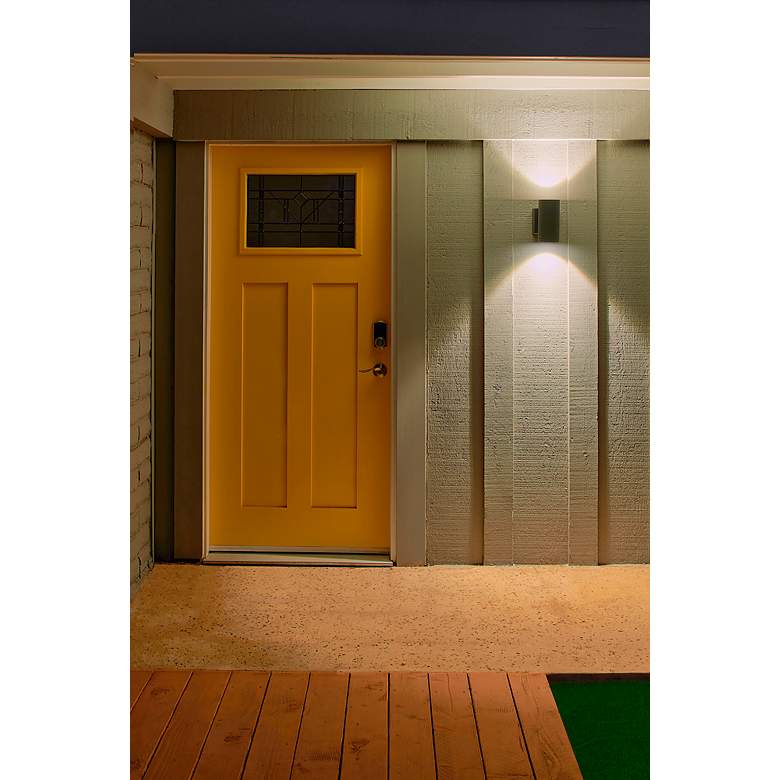 Image 6 Bruck Cylinder 8" High Anthracite LED Outdoor Wall Light more views