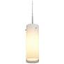 1_Bruck Cyrus 4"W Matte Chrome Mini Pendant with White Glass
