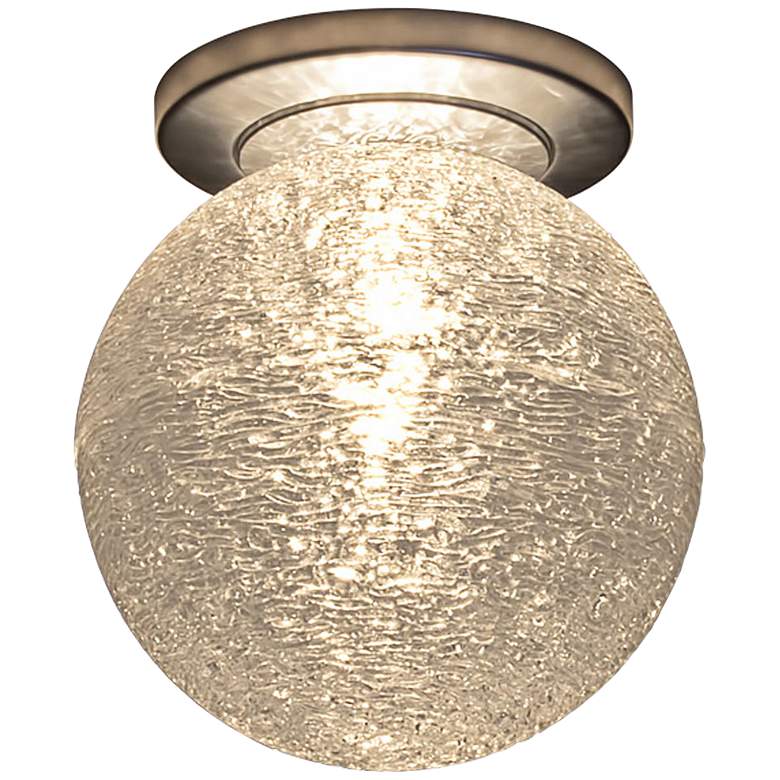 Image 1 Bruck Dazzle 6 inchW White Art Glass LED Ceiling Light