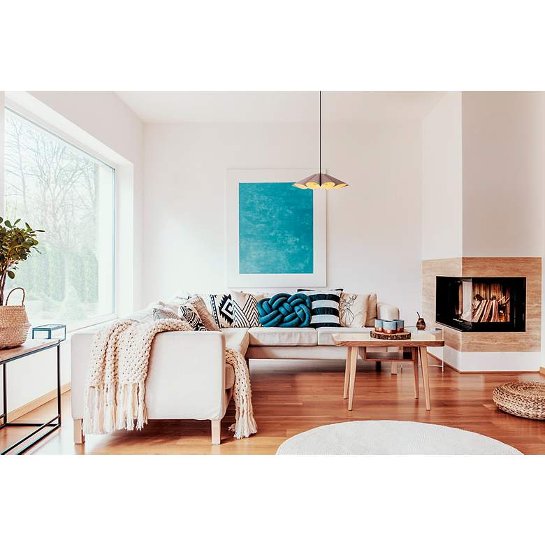 Image 4 Bruck Delfina 23 1/2" Wide Gray Oak and Ash Pendant Light more views