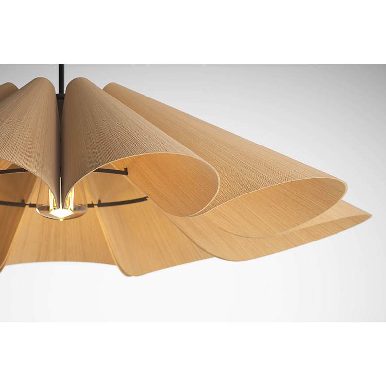 Image 6 Bruck Delfina 23 3/4" Wide Black with Ash Wood Pendant Light more views