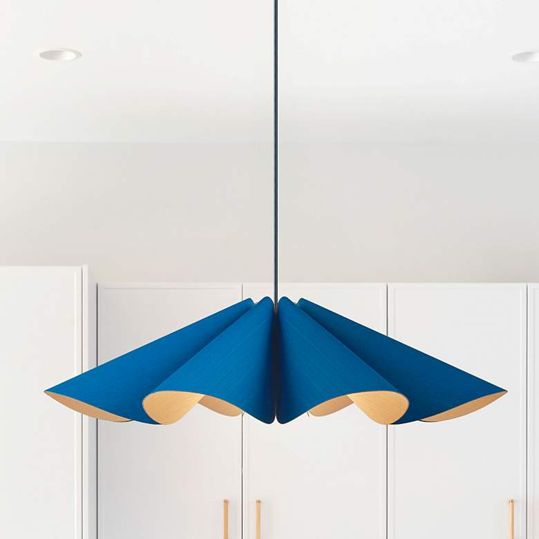 Image 1 Bruck Delfina 23 3/4" Wide Blue with Ash Pendant Light