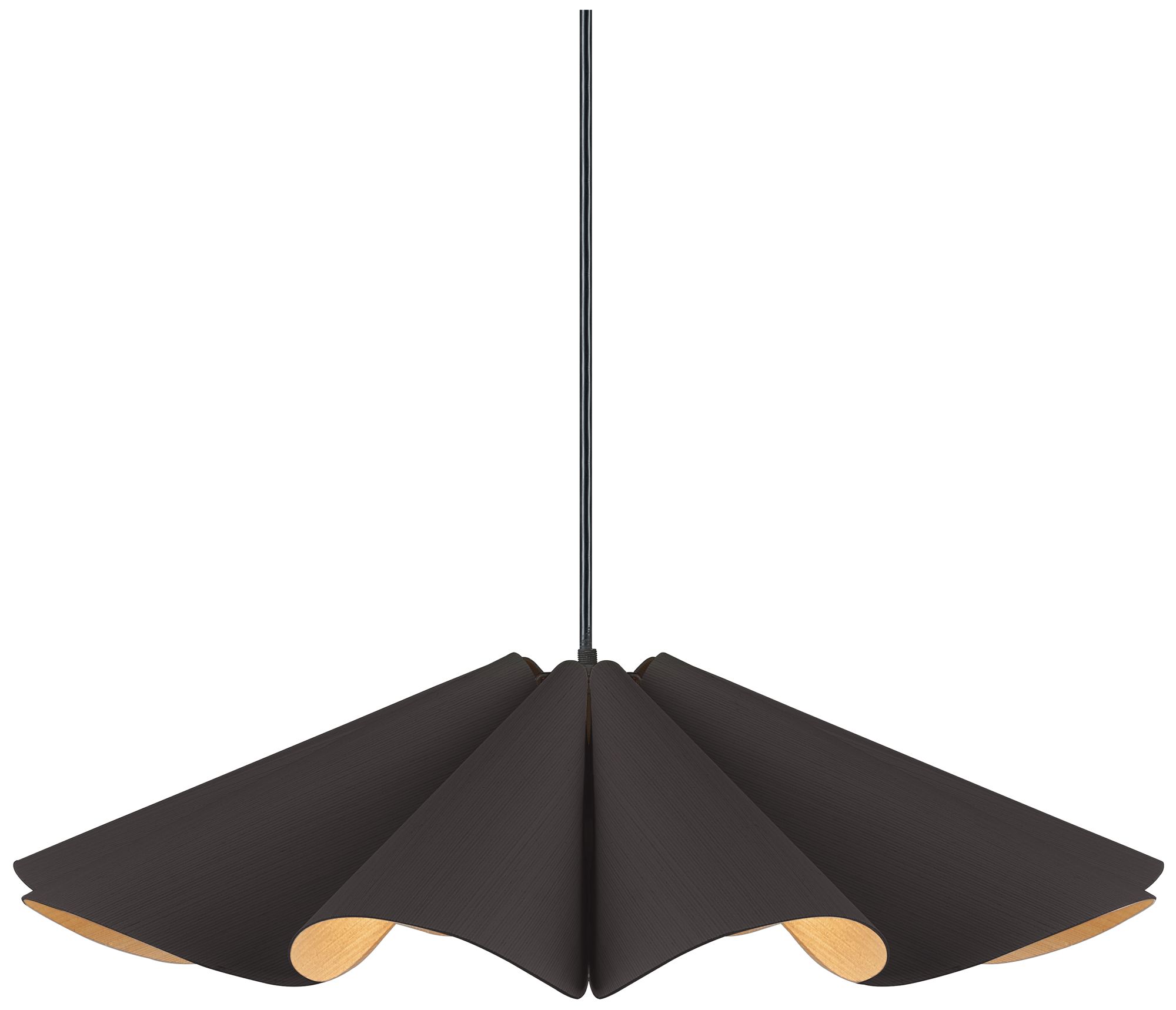 Bruck Delfina 23 3/4" Wide Ebony with Ash Wood Pendant Light Made to Order