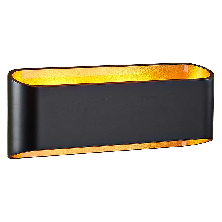 Image 1 Bruck Eclipse 4 1/2" High 2-Light Black LED Wall Sconce