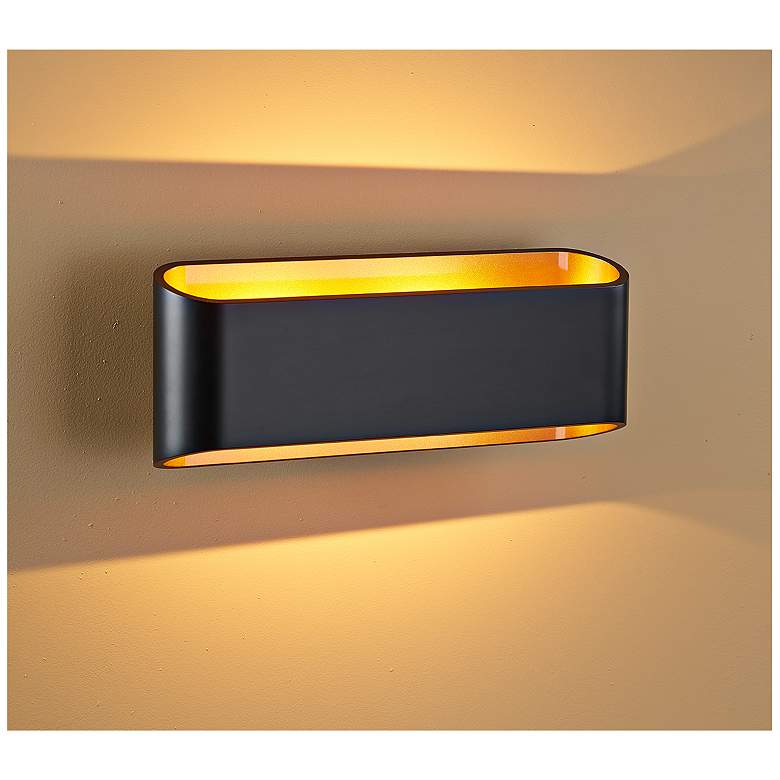 Image 2 Bruck Eclipse 4 1/2" High 2-Light Black LED Wall Sconce more views
