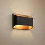 Bruck Eclipse 4 1/2" High Black LED Wall Sconce