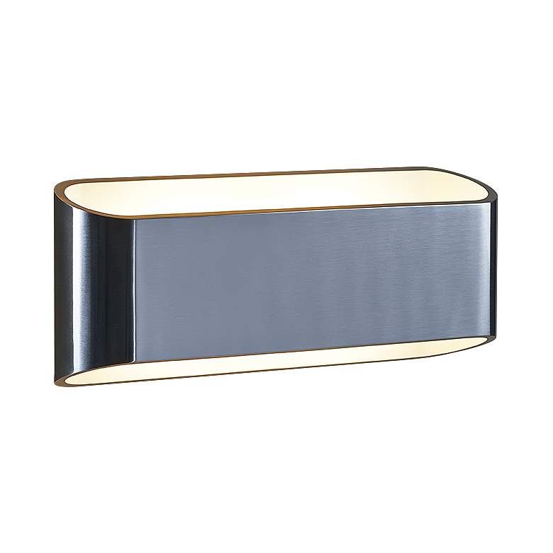 Image 1 Bruck Eclipse 4 1/2"H 2-Light Brushed Chrome LED Wall Sconce