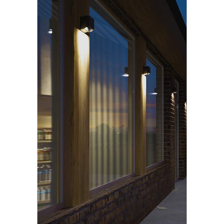 Image 4 Bruck Eclipse 5" High Anthracite Black Outdoor LED Wall Light more views
