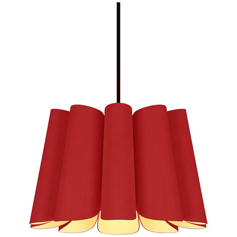 Image 1 Bruck Lighting Renata 11.8 inch Wide Red Shade Modern Pendant