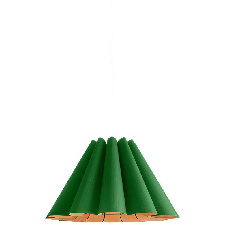 Image 1 Bruck Lora 22 3/4" Wide Green Empire Pendant