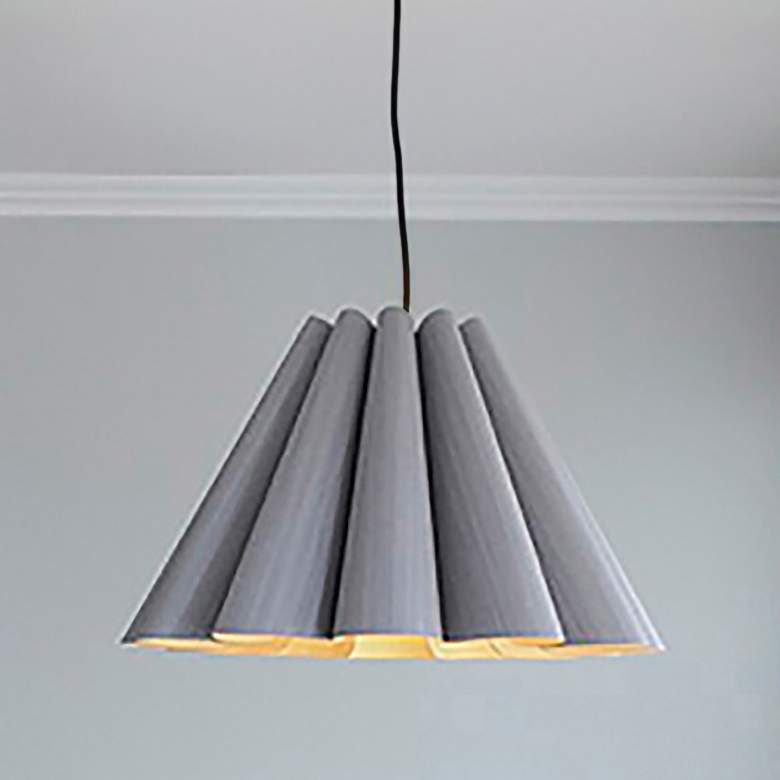 Image 1 Bruck Lora 27 1/2" Wide Gray Oak and Ash Wood Modern Pendant Light