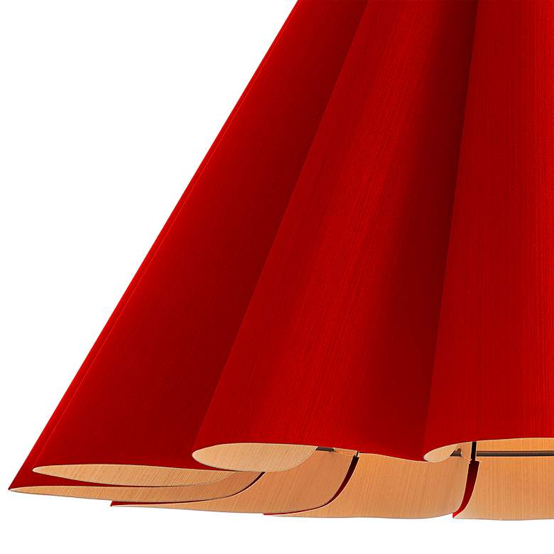 Image 2 Bruck Lora 27 1/2" Wide Red and Ash Wood Pendant Light more views