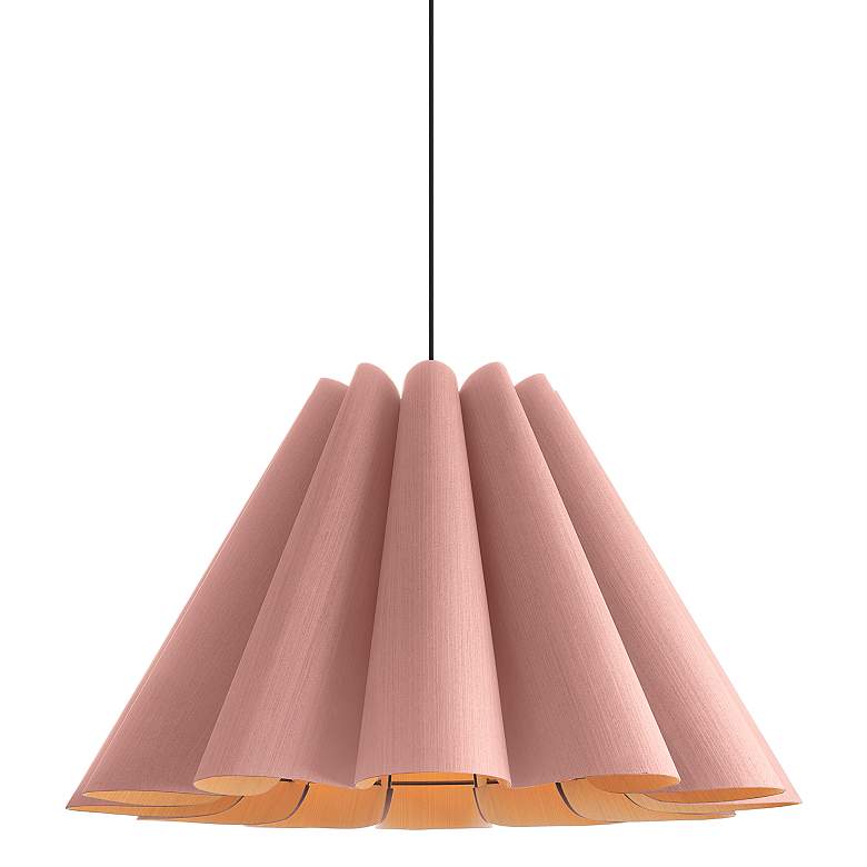 Image 1 Bruck Lora 27 1/2 inch Wide Rose and Ash Wood Pendant Light
