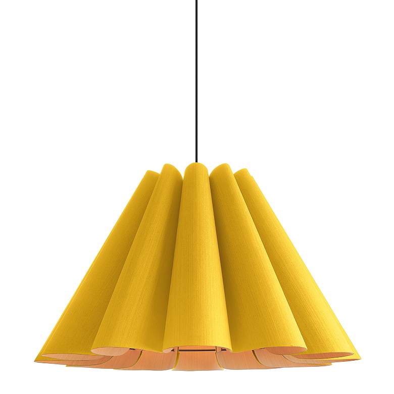 Image 1 Bruck Lora 27 1/2" Wide Yellow and Ash Wood Pendant Light