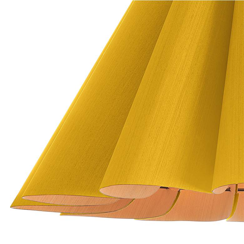 Image 2 Bruck Lora 27 1/2" Wide Yellow and Ash Wood Pendant Light more views