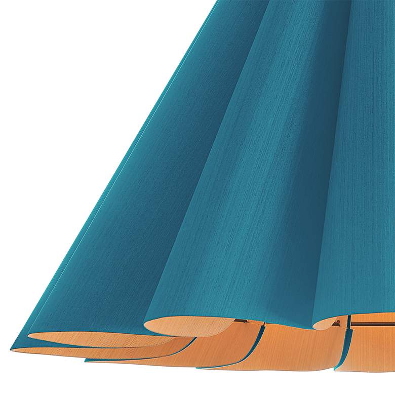 Image 2 Bruck Lora 27 1/2"W Light Petrol and Ash Wood Pendant Light more views