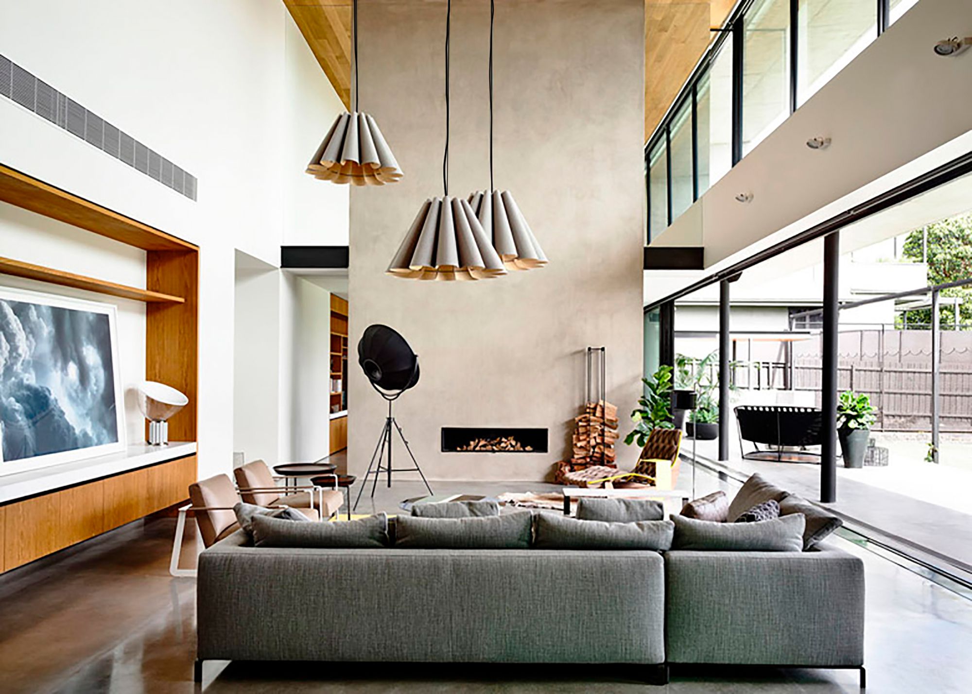 Image 3 Bruck Lora 27 1/2"W Gray Oak & Ash Wood Modern Pendant Light Made to Order more views