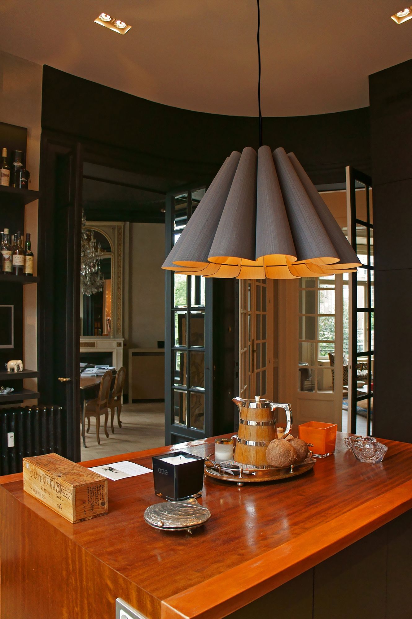 Bruck Lora 27 1/2"W Gray Oak & Ash Wood Modern Pendant Light Made to Order