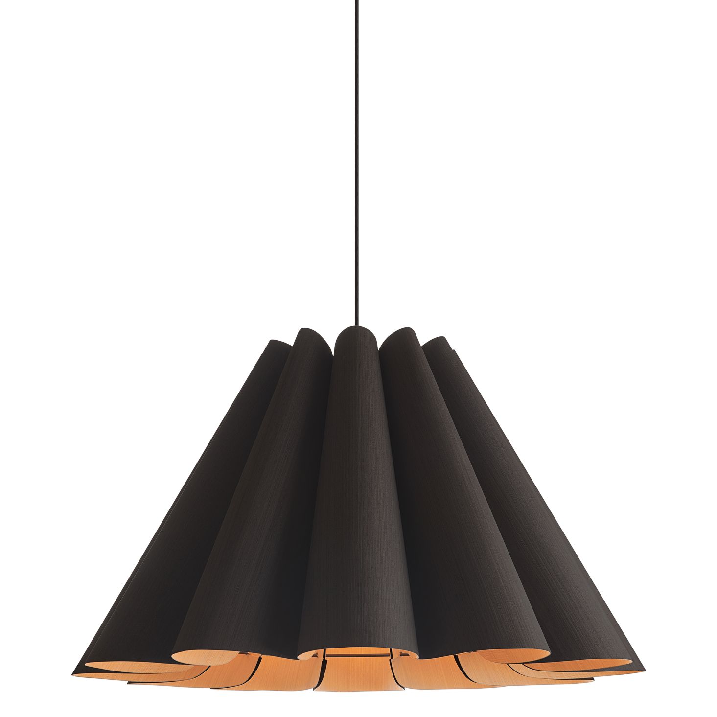 Bruck Lora 27 1/2" Wide Ebony and Ash Wood Pendant Light - Made to Order