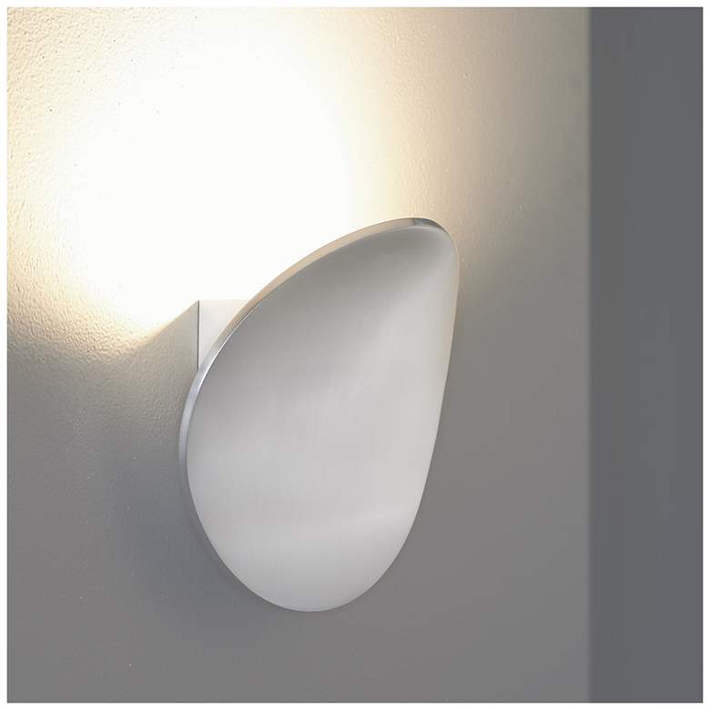 Image 2 Bruck Lunaro 8 1/4" High Brushed Chrome LED Wall Sconce more views