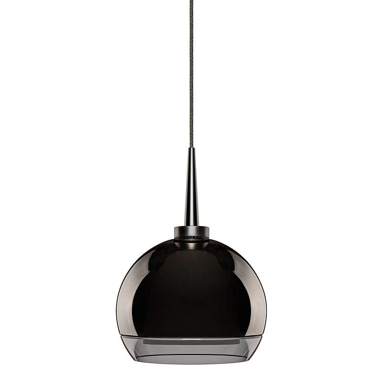 Image 3 Bruck Matrix 4 3/4" Wide Smoky Metal Glass LED Mini Pendant more views