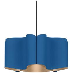 Bruck Paulina 19 3/4" Wide Blue Wooden Pendant Light