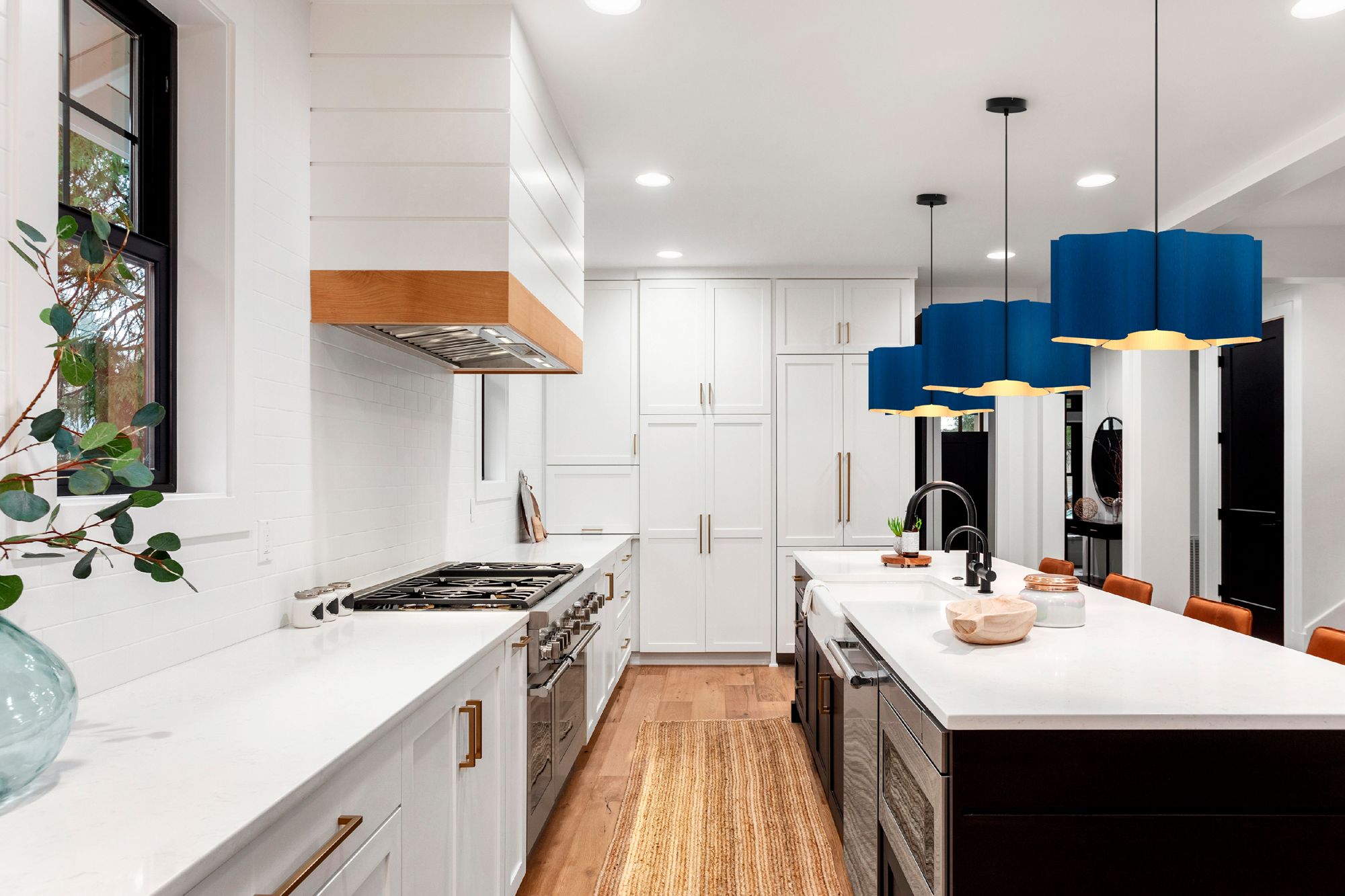 Image 2 Bruck Paulina 19 3/4" Wide Blue Wooden Pendant Light more views